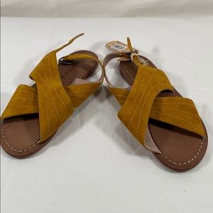 New Fat Face Mustard Yellow Suede leather EU 36